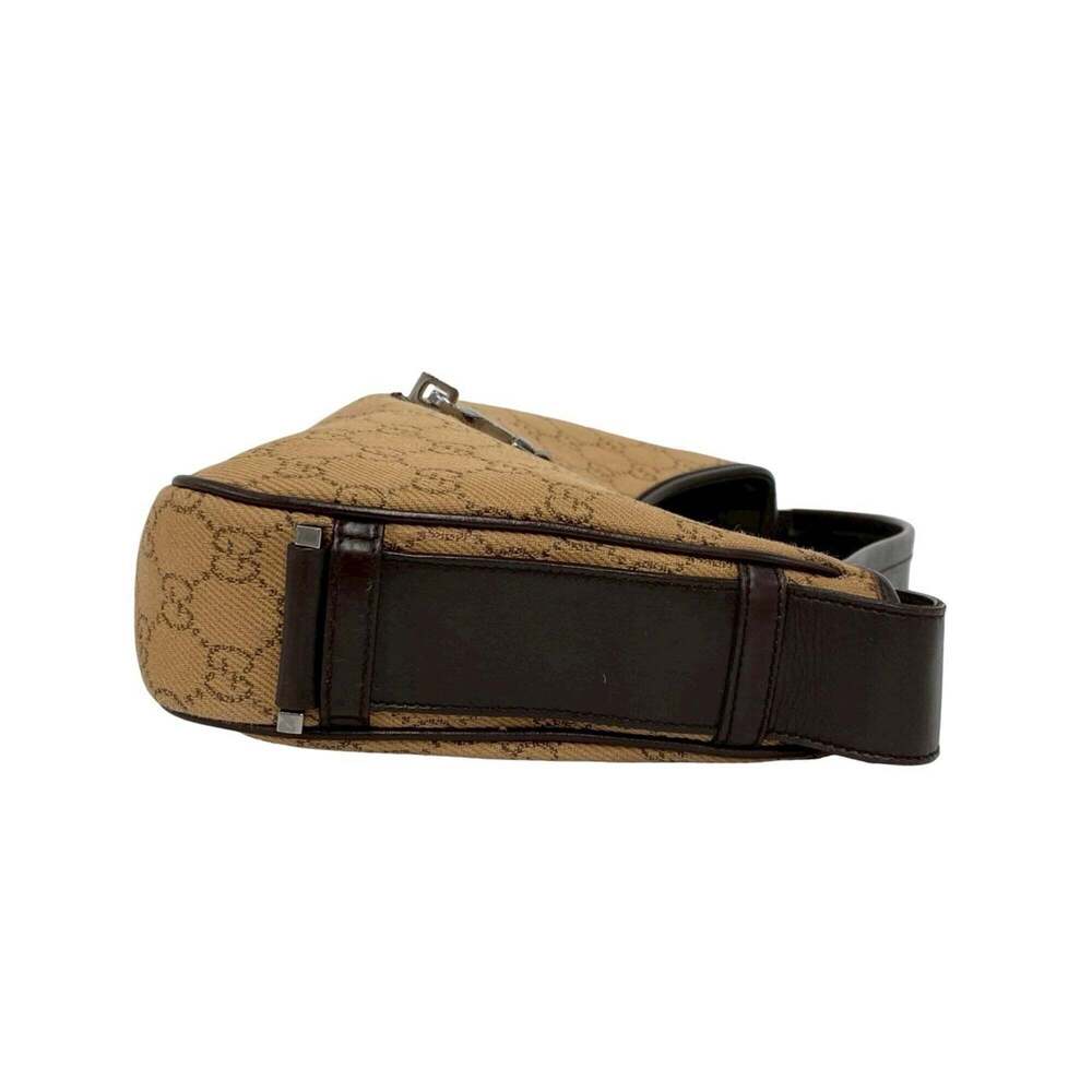 GUCCI Authentic Brown Leather Shoulder Bag - Picture 6 of 10